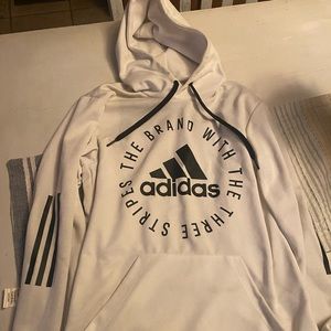 Adidas - dri-fit material- hoodie - white - EXCELLENT condition